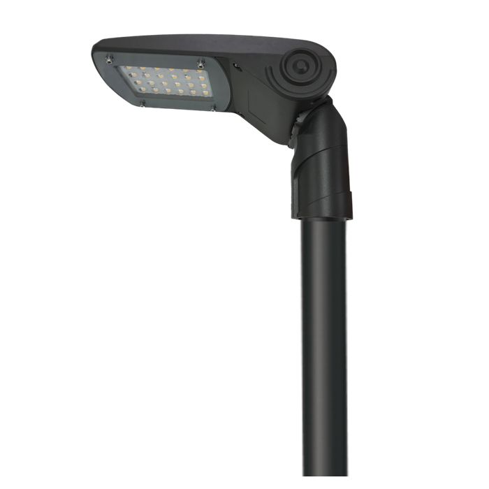 Luminaire d'éclairage public sur mât led 60w, étanche idéal pour illuminer les parkings et zones résidentielles - utero_0