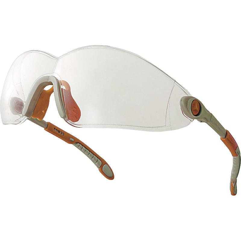 Lunettes de chantier monobloc en polycarbonate - Vulc2orin - Branches ajustables et protections latérales_0