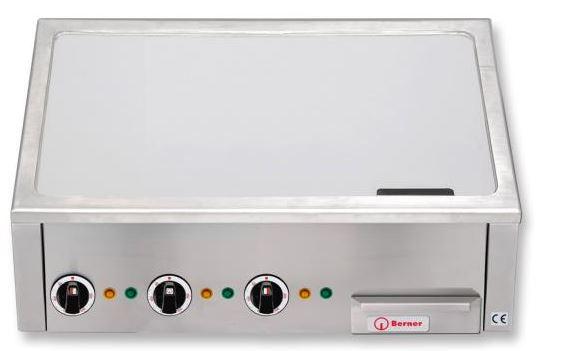 Plaque de cuisson triphasée Asian Grill Teppanyaki - 3 zones de chauffe avec vidange - 1400x600x200 mm - BGAX140C_0
