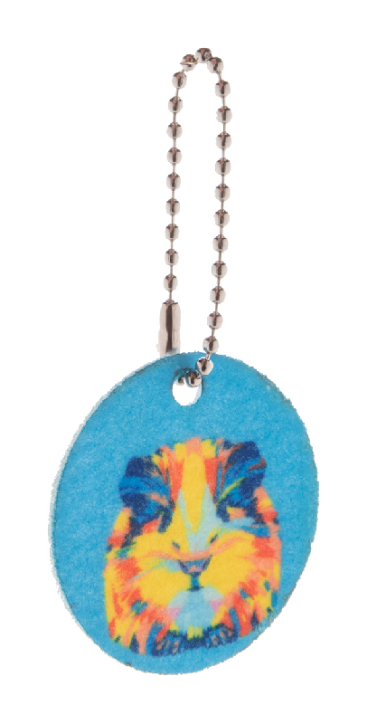 Porte-clé personnalisé rond en feutre RPET - Impression sublimation - Minimum 100 pièces_0