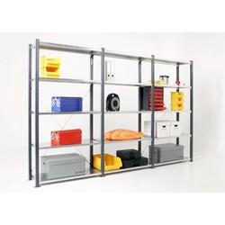 Rayonnage galvanisé mi-lourd personnalisable - H : 2m x L : 1m25 - Adapté au stockage en réserve ou atelier_0