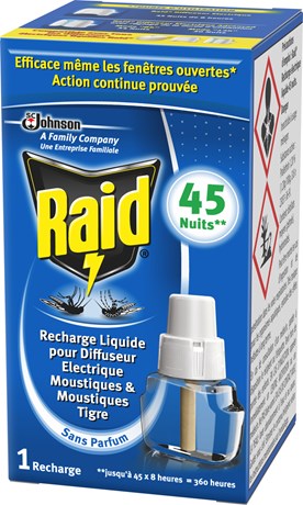 RECHARGE POUR DIFFUSEUR ÉLECTRIQUE CONTRE LES MOUSTIQUES RAID 27 ML