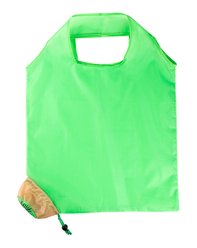 Sac shopping pliable en forme de fruit - polyester 190T - couleur vert citron - poids 22g_0