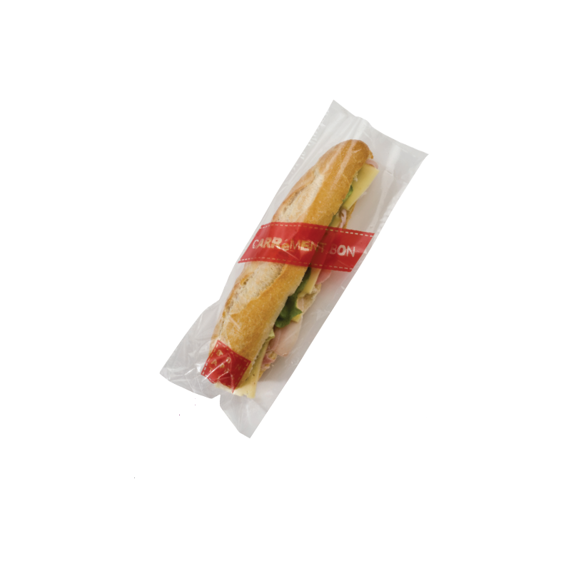 Sacs et sachets plastiques - Sachet sandwich transparent 1 couleur - Format 140x350+40 mm - Épaisseur 25 µ - Colis de 2 000 unités_0