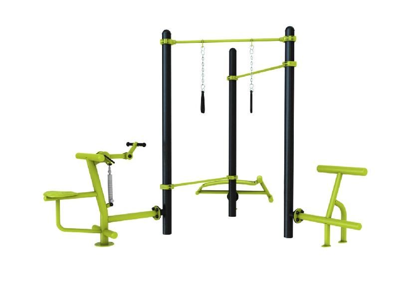 Station combo 3-5 - barre traction, barre TRX, biceps curl et banc abdos/lombaire_0