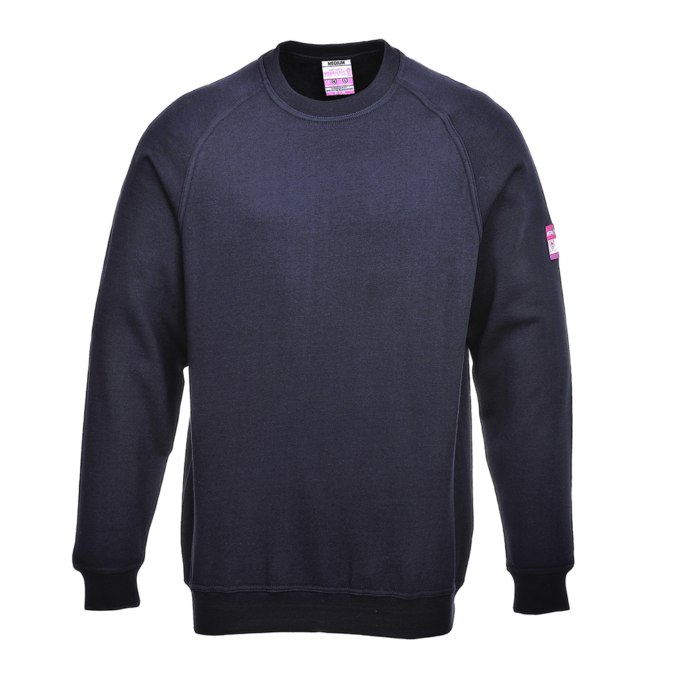 Sweat-Shirt à manches longues MODAFLAME FR12, Arc électrique et Retardateur de flamme (Marine) - PCLF115-XS - Portwest_0