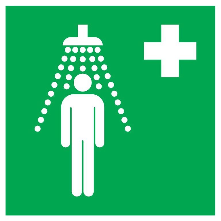 638401 - Douche de sécurité luminescente - Signalisation sécurité travail - Sofop S.A.S - 200x200 mm_0