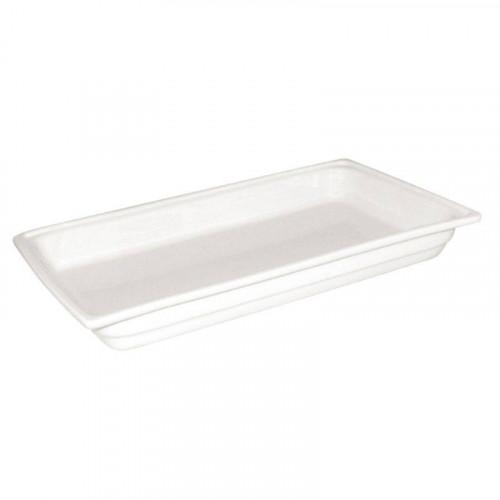 BAC GASTRONORM GN 1/1 HAUTEUR 65 MM EN PORCELAINE OLYMPIA