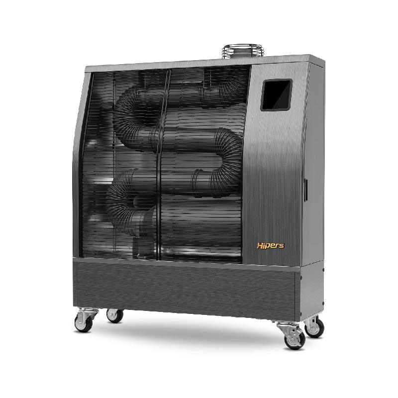Chauffage Radiateur fioul professionnel mobile radiant infrarouge 10,4 kW motif en acier inoxydable 120-600 m³ Wifi Hipers WDP35IS_0