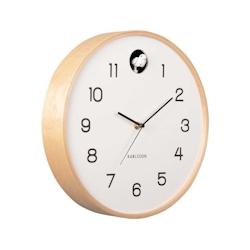 Horloge en bois de bouleau Natural Cuckoo blanc Karlsson - blanc 8714302146909_0