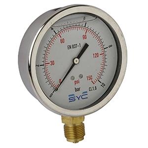 Manomètre ø 100 SYC440 avec glycérine - acier inoxydable AISI 304 - réf. : SYC440_0