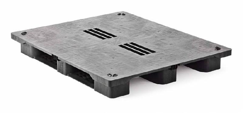 Palette en plastique QP1311MR3R-SCD (CP4) - 1100x1300mm - Plateau fermé - Charge statique 6000kg_0