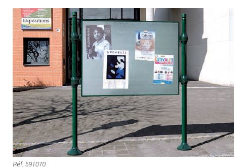 Panneau d'affichage extérieur libre - module initial - double face - cadre aluminium 75 mm_0