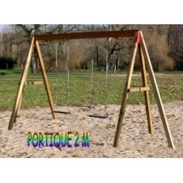Balançoire sur portique 2 m - Tranche d'âge 3 à 8 ans - Garantie 10 ans - Normes EN 1776_0