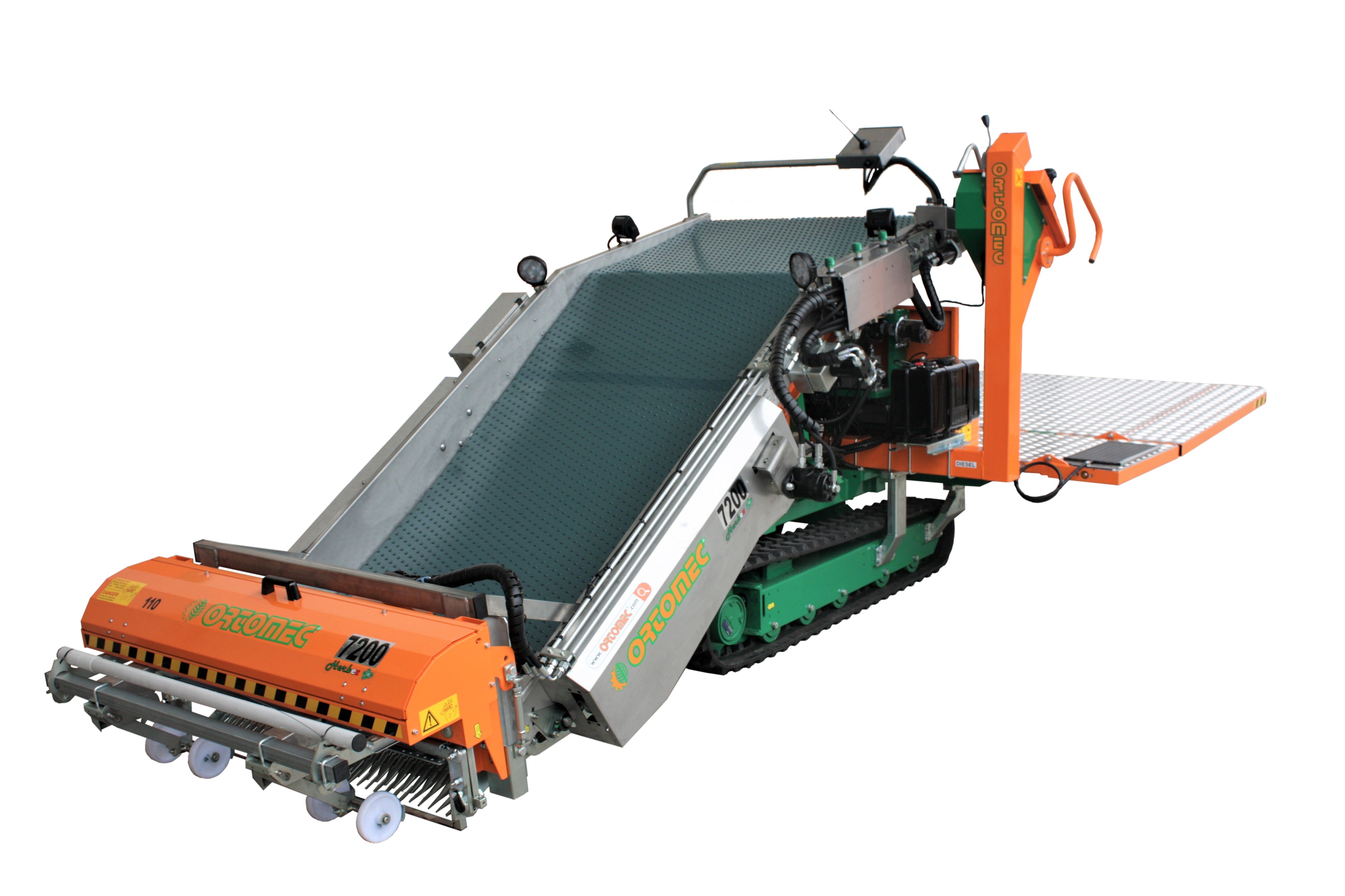 Récolteuse de légumes 7200 Herbex - Ortomec SRL - moteur diesel 25 HP - tête de récolte 130 à 180 cm - chenilles autotractées_0