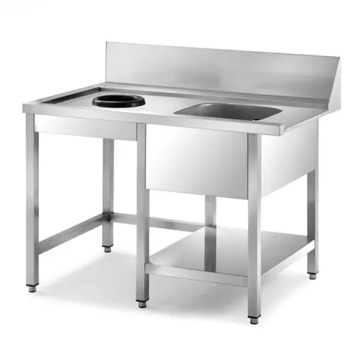 Table de pré-lavage MPI-1200 AVEC TROU VIDE ORDURES  pour AX/UX/SRC (1200 x 750 x 850 mm) gauche-5712560_0