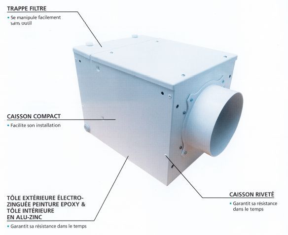 Ventilation mécanique par insufflation (cube) - Système de ventilation pour habitation avec filtration de l'air neuf_0
