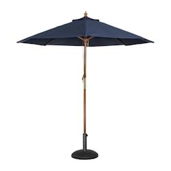 Parasol de Terrasse Professionnel Rond 2,5 m - Bleu Marine à Poulie - Bolero - GG496_0