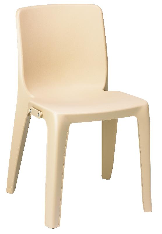 Chaise Denver M4 - coloris beige - empilable et non assemblable_0