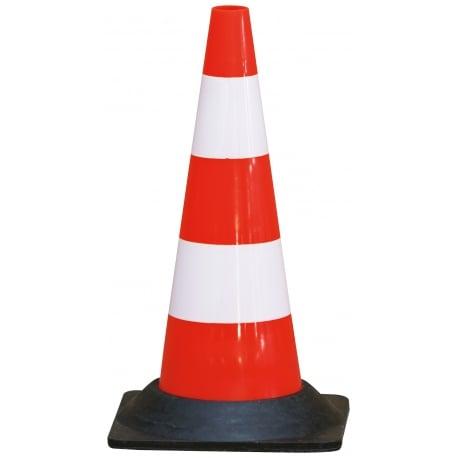 Cone plastique 50cm pied caoutchouc 1,850kg TALIAPLAST | 520601_0