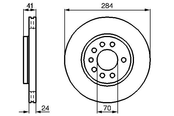 Disque de frein BOSCH 0986478717 - ventilé intérieur - avant - boîte de 2 disques_0