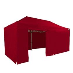 FRANCE BARNUMS Tente pliante PRO 3x6m pack côtés - 6 murs - ALU 45mm/polyester 380g Norme M2 - rouge - FRANCE-BARNUMS - rouge métal 1342_0