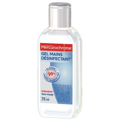 Gel antibactérien hydroalcoolique Mercurochrome, 2 flacons de 75 ml_0