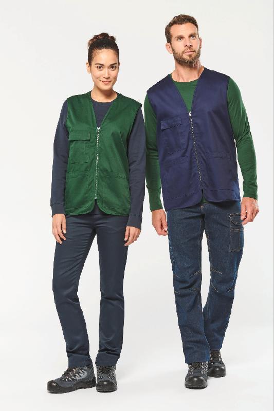 Gilet sans manche polycoton multipoches unisexe - Réf: WK608 - WK. Designed To Work_0