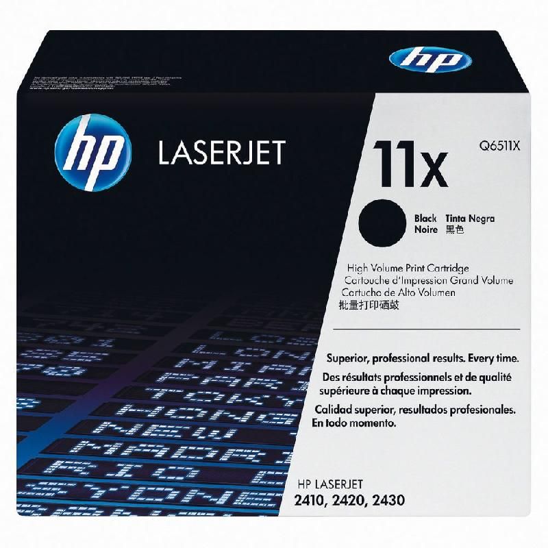 HEWLETT PACKARD TONER ORIGINAL 11X (Q6511XD) - TWIN PACK - COULEUR: NOIR