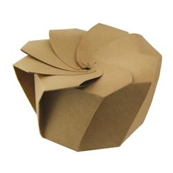 Packnwood FHC - 100Pcs - Boite carton blanc refermable avec pliage origami -  H80mm, 650ml - marron en carton 210GAMI750K_0
