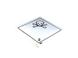 Plaque-étiquette de danger ADR classe 2.3 - 30×30 cm - vinyle - Référence 46508_0