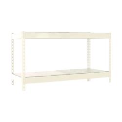 PROREGAL Étagère pour Charges Lourdes METAL BEAST TWO | HxLxP 90x120x60cm | 600kg par Niveau | Blanc - blanc métal PR_RS18-191_0