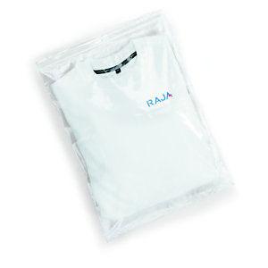 RAJA Sachet plastique à fermeture Zip - 23 x 32 cm - Epaisseur 50 microns - Transparent - Carton de 1000_0