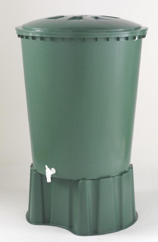 Récupérateur d'eau aérien cylindrique 310 l vert - h. 94 x ø 80 cm_0