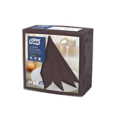 Serviettes de table non tissé Dinner Linstyle® Tork, coloris cacao, le colis de 50, 478727_0