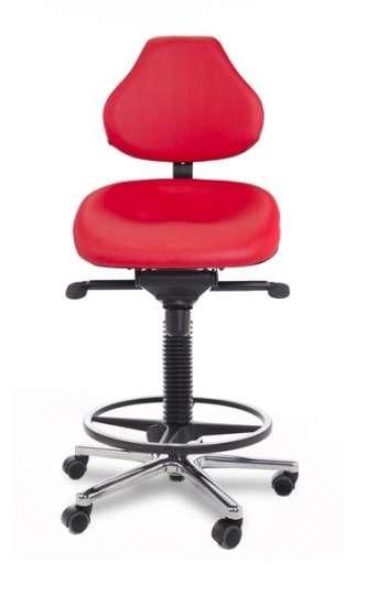 Siège assis-debout ergonomique Swing Intégral - dossier haut - mousse intégrale - hauteur réglable 550 à 730 mm_0