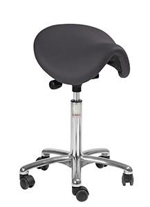 Siège selle professionnel - Dalton Easy Seat en imitation cuir noir - assise confortable et réglable_0