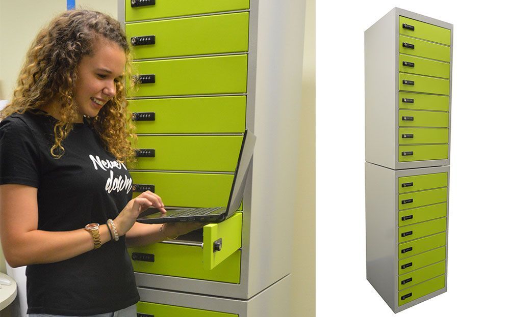 Station de stockage casiers individuels - aralocker 10 - armoire de rechargement - dimensions h*l*p : 1300 * 400 * 450_1