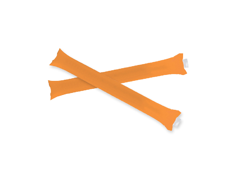 Tap-tap gonflables (2 pcs) - LDPE - Orange - 19 g avec valve et paille incluses_0