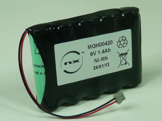Batterie industrielle Nimh 5x AA VH 5S1P ST1 - 6V 1400mAh JST - Marque NX_0