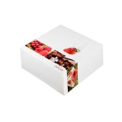 Boîte pâtissière décor Délices 230x230x100mm x120 JORIDEAL - blanc en carton 3519400613200_0