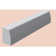 Bordure béton gris T2 classe U+B 15x25 cm - Longueur 1,00 m - NF ST - Voirie_0