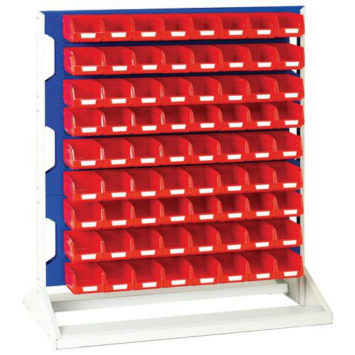 BOTT 1 RACK DOUBLE FACE 1000X550X1125MM - 144 BACS ROUGES - BOTT