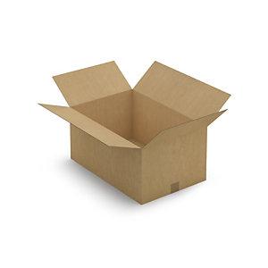 CAISSE CARTON BRUNE SIMPLE CANNELURE RAJA 59X39X28 CM