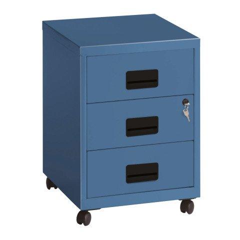 CAISSON MOBILE MÉTAL BUDGET 3 TIROIRS BLEU DISTANT