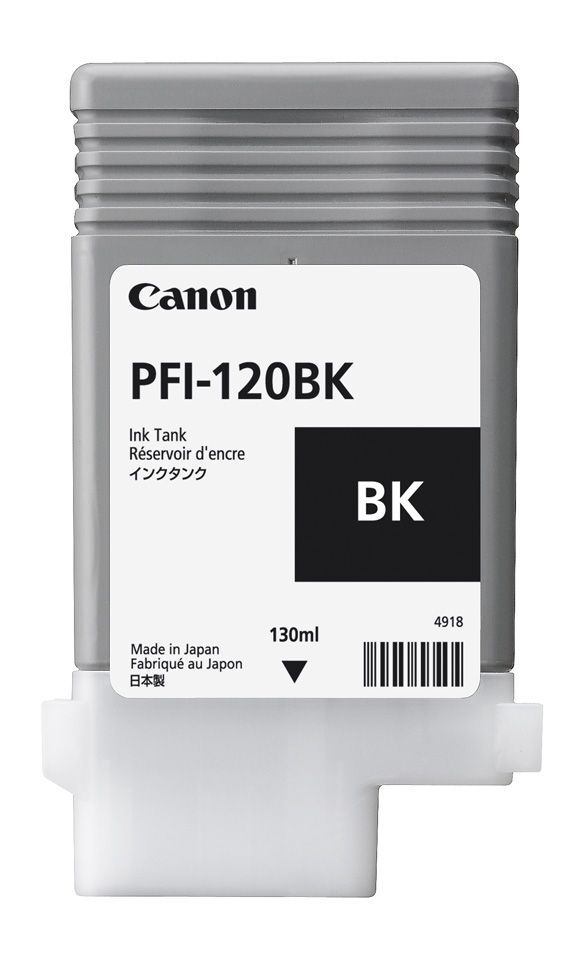 Canon PFI-120 BK - Cartouche d'encre noire photo 130ml pour imprimantes Canon IPF TM-200, TM-205, TM-300 et TM-305_0