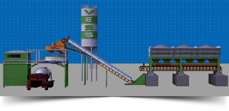 Centrale à béton fixe VESS - Capacité de production - 30 m³ /Heure - BEYAZLI GROUP_0