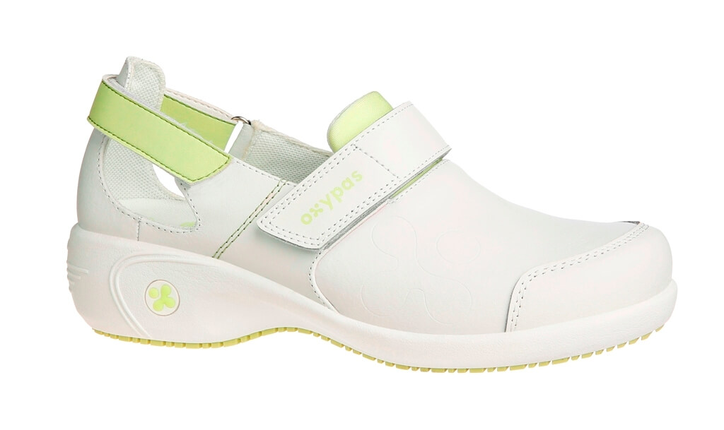 CHAUSSURES DE TRAVAIL BLANCHE ET VERTE SALMA ULTRACONFORTABLE