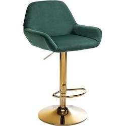 CLP Tabouret de bar Braga or velours Vert foncé - vert textile 325108_0