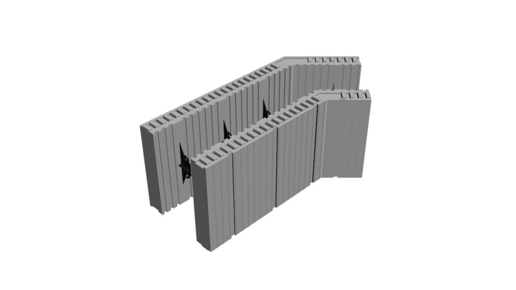 Coffrage isolant angle 45° - Reverbloc - épaisseur 28cm - R = 3.56_0